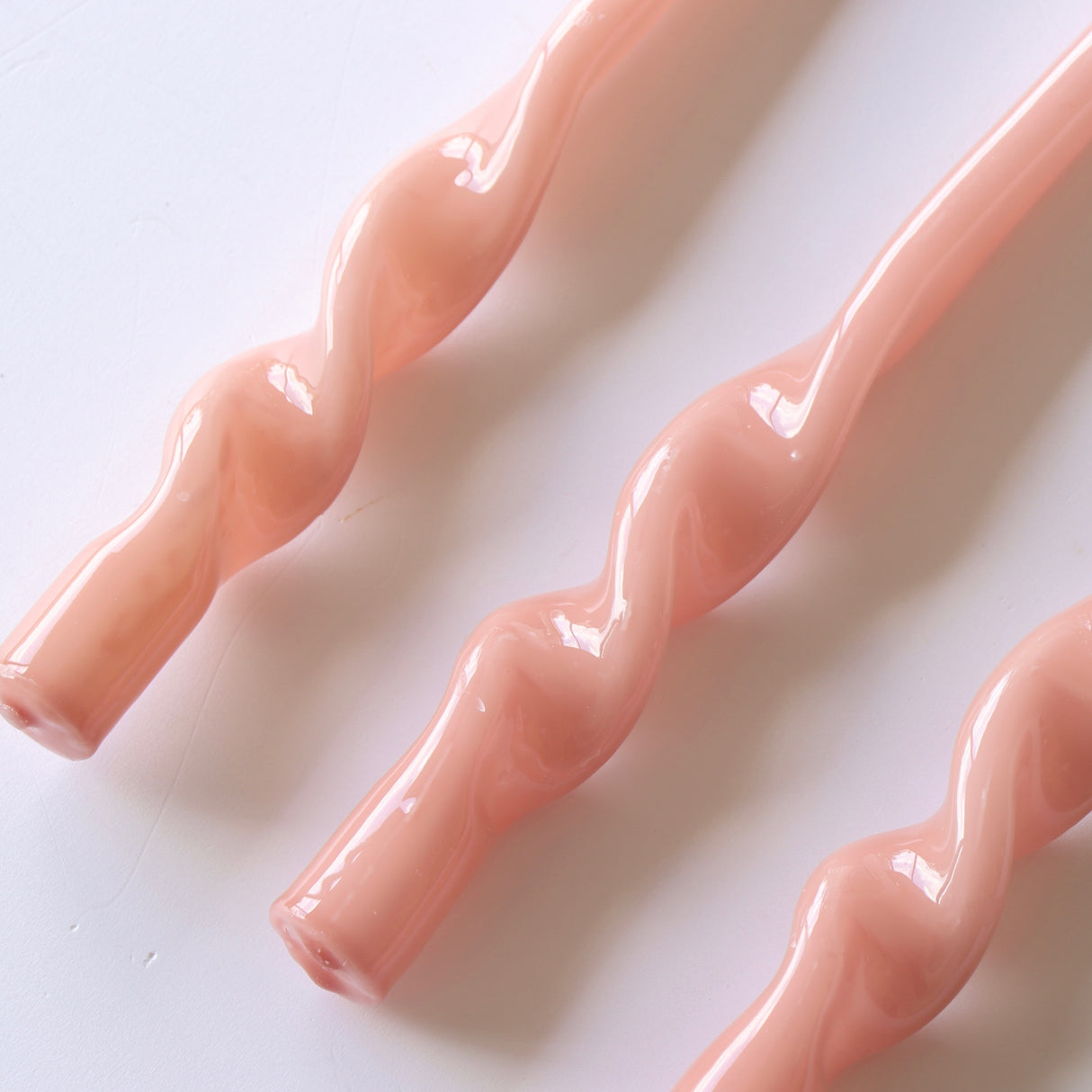 Twist Taper Candles - 3 Pack - Plaster Pink - Holistic Habitat 