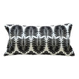 Bella Damask Lumbar Pillow Cover - Black - Holistic Habitat 