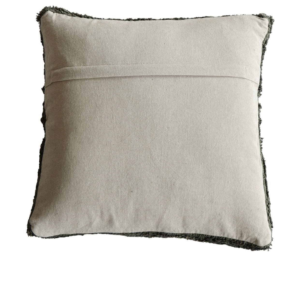 Olive Cotton Tufted Pillow 18x18 - Holistic Habitat 