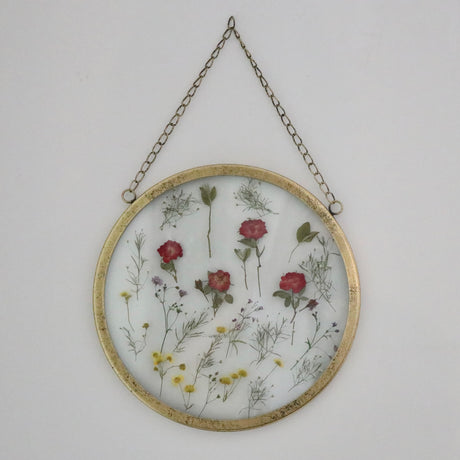 Wild Flower Fields - Glass Pressed Flower Art