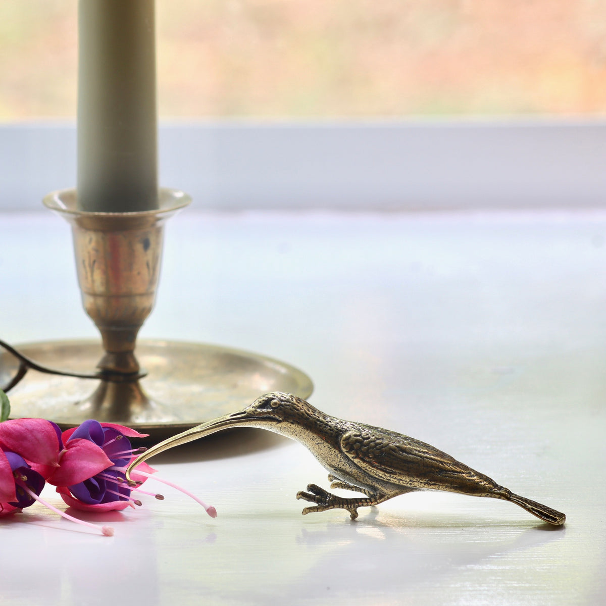 Mini Brass Hummingbird - Holistic Habitat 