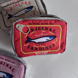 Red Kitschy Cute Sardine Pouch - Makeup Bag - Clutch