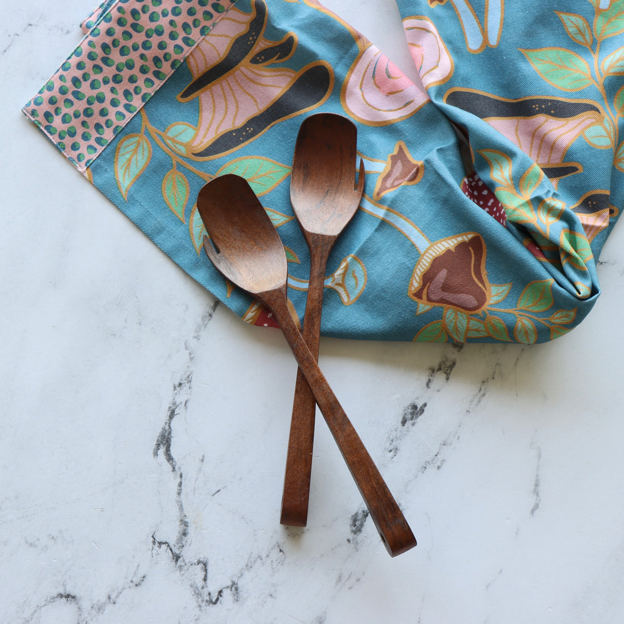 Mittens Mango Wood Salad Servers - Holistic Habitat 