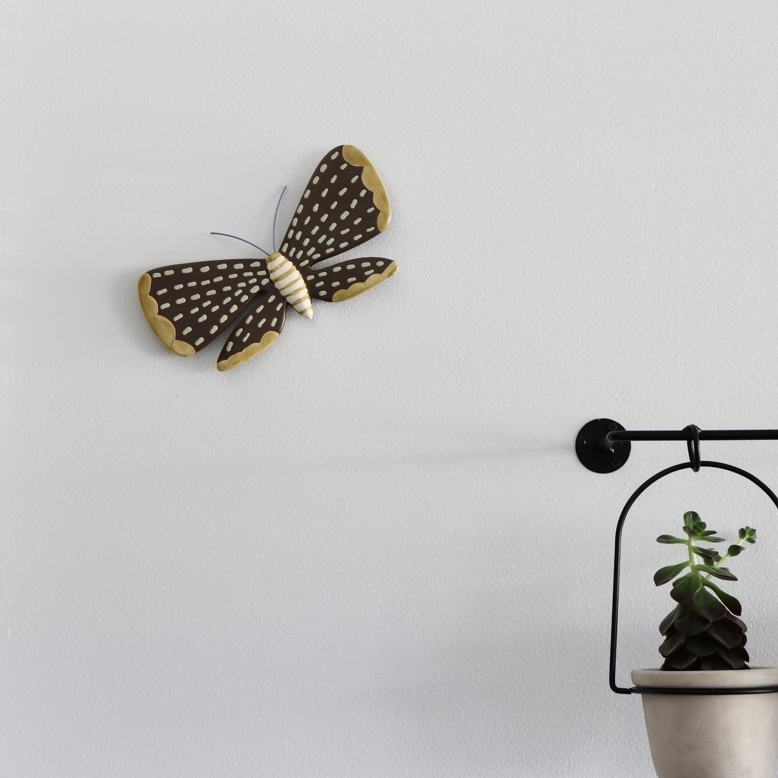 Spotted Moth Ceramic Wall Art