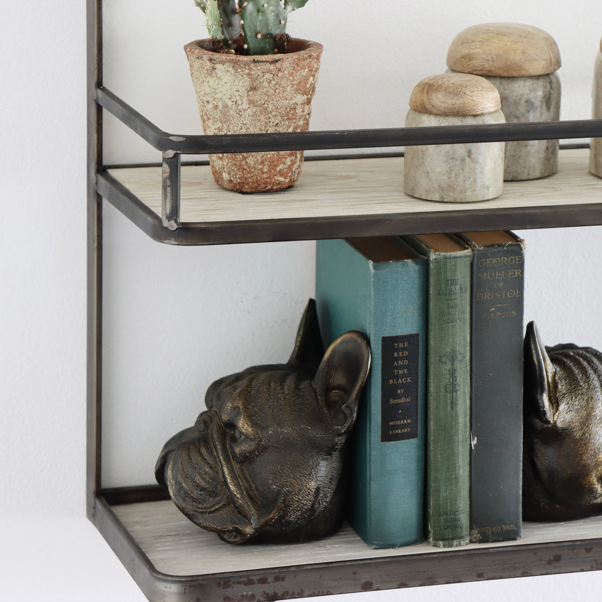 Minimalist Metal Mirror with Shelves - Holistic Habitat 