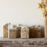 Ceramic Village Luminaries - Set of 5 - Holistic Habitat 