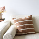 Bailey Rust & Cream Rope Stripe Pillow Cover