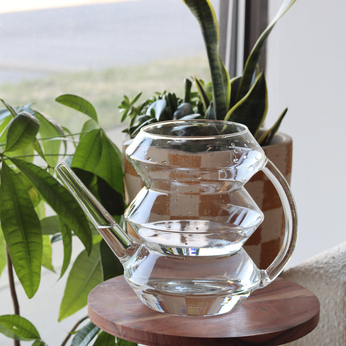 Finny Clear Accordion Glass Watering Can - Holistic Habitat 