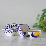 Citron Hand Painted Stoneware Bowls - Set of 4 - Holistic Habitat 