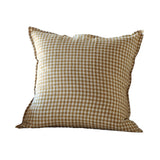 LIN VICHY - CURRY Gingham Euro Sham 26 x 26 - Holistic Habitat 