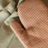 Waffle Cotton and Linen Oven Mitt - Rust - Holistic Habitat 