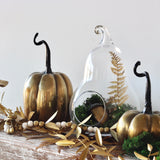 Gold Cast Aluminum Pumpkin - Large - Holistic Habitat 