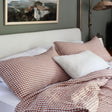 LIN VICHY BRIQUE Gingham Linen Duvet Cover - Queen - Holistic Habitat 