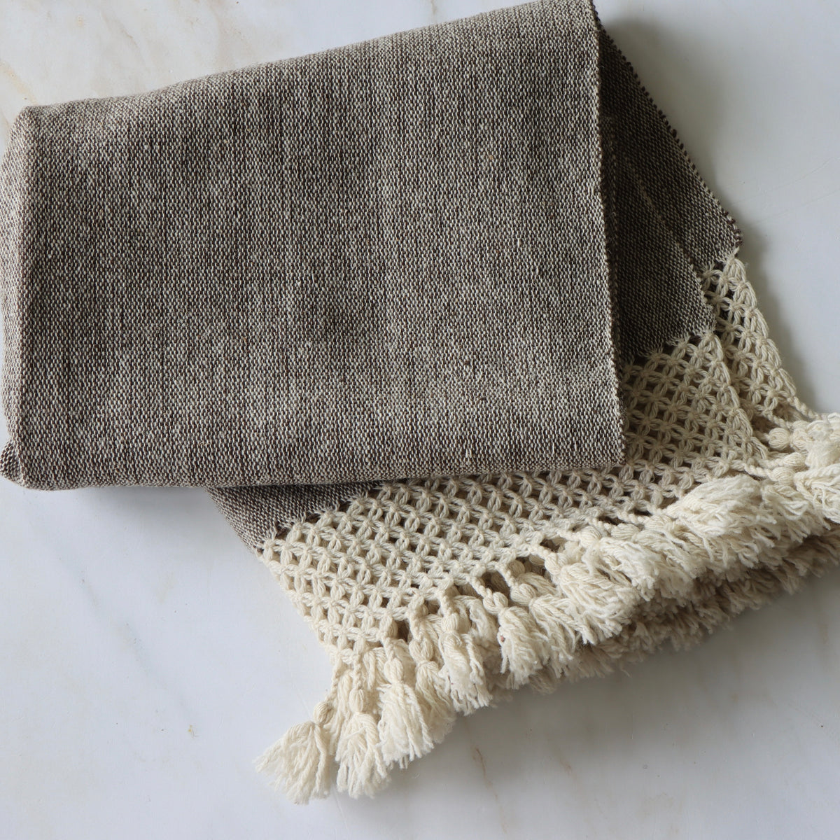Pátzcuaro Wool &amp; Crochet Bed Runner/ Shawl - Holistic Habitat 