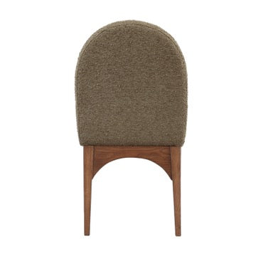 Arc Olive Boucle &amp; Ash Dining Chair - Holistic Habitat 