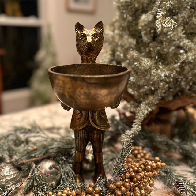 Eloise Gold Fox Dish Stand - Holistic Habitat 