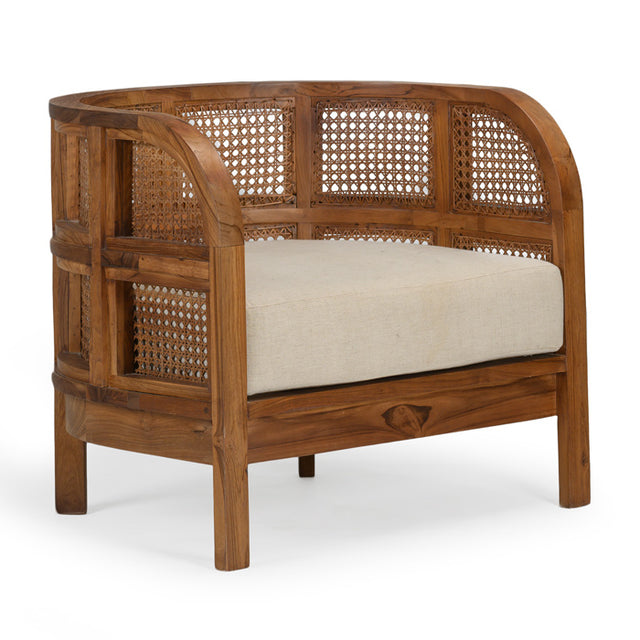 Mariposa Barrel-back Caned Club Chair - Holistic Habitat 