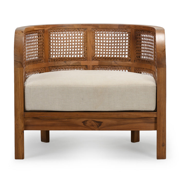 Mariposa Barrel-back Caned Club Chair - Holistic Habitat 