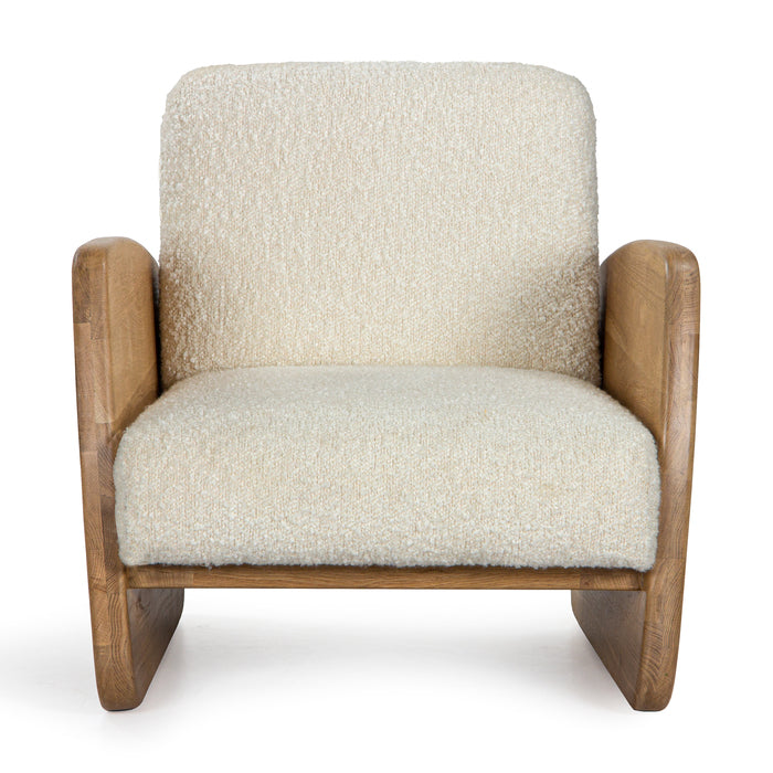 Kiva Oak &amp; Boucle Lounge Chair - Holistic Habitat 