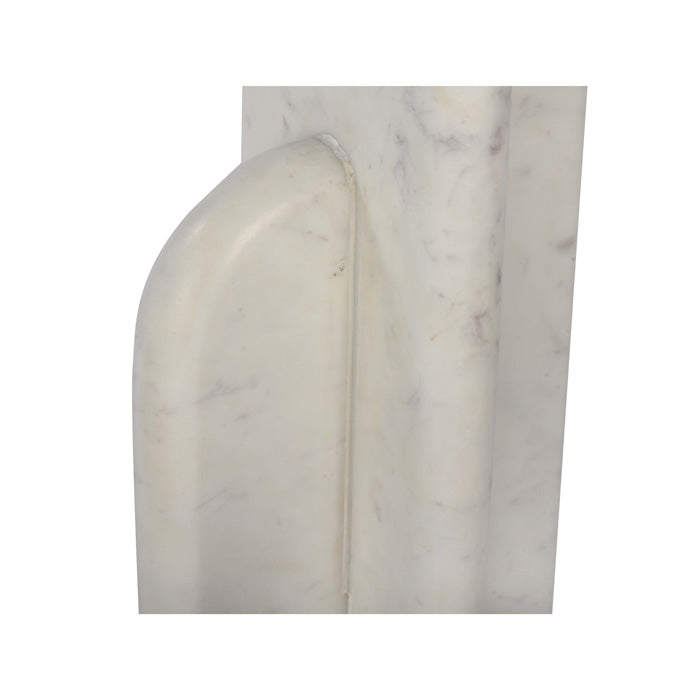Deco Arches White Marble Drink Table - Holistic Habitat 