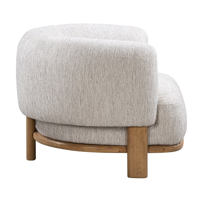 Salma Boucle & Oak Platform Chair - Holistic Habitat 