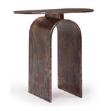 Emi Arch Oxidized Copper Finish End Table - Holistic Habitat 