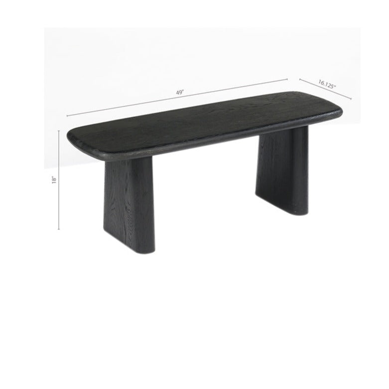 Kiva Black Oak Dining Bench - Holistic Habitat 