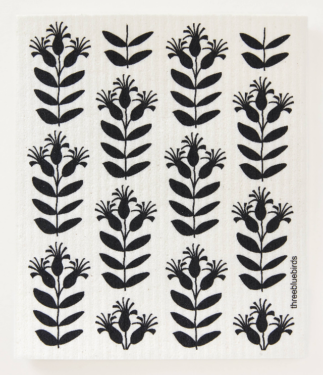 Black Buds Swedish Dishcloth - Holistic Habitat 