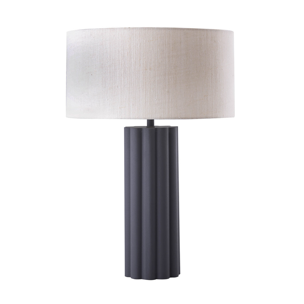 Layla Fluted Charcoal Table Lamp