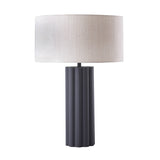 Layla Fluted Charcoal Table Lamp