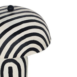 Malori Black Striped Papier Mache Table Lamp - Holistic Habitat 