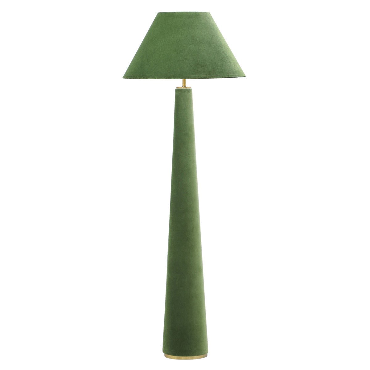 Gigi Velvet Floor Lamp Moss Green