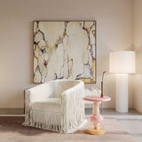 Priya Ivory Linen Floor Lamp