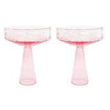 Coupe Claude, pink, set of 2: Glass - Holistic Habitat 