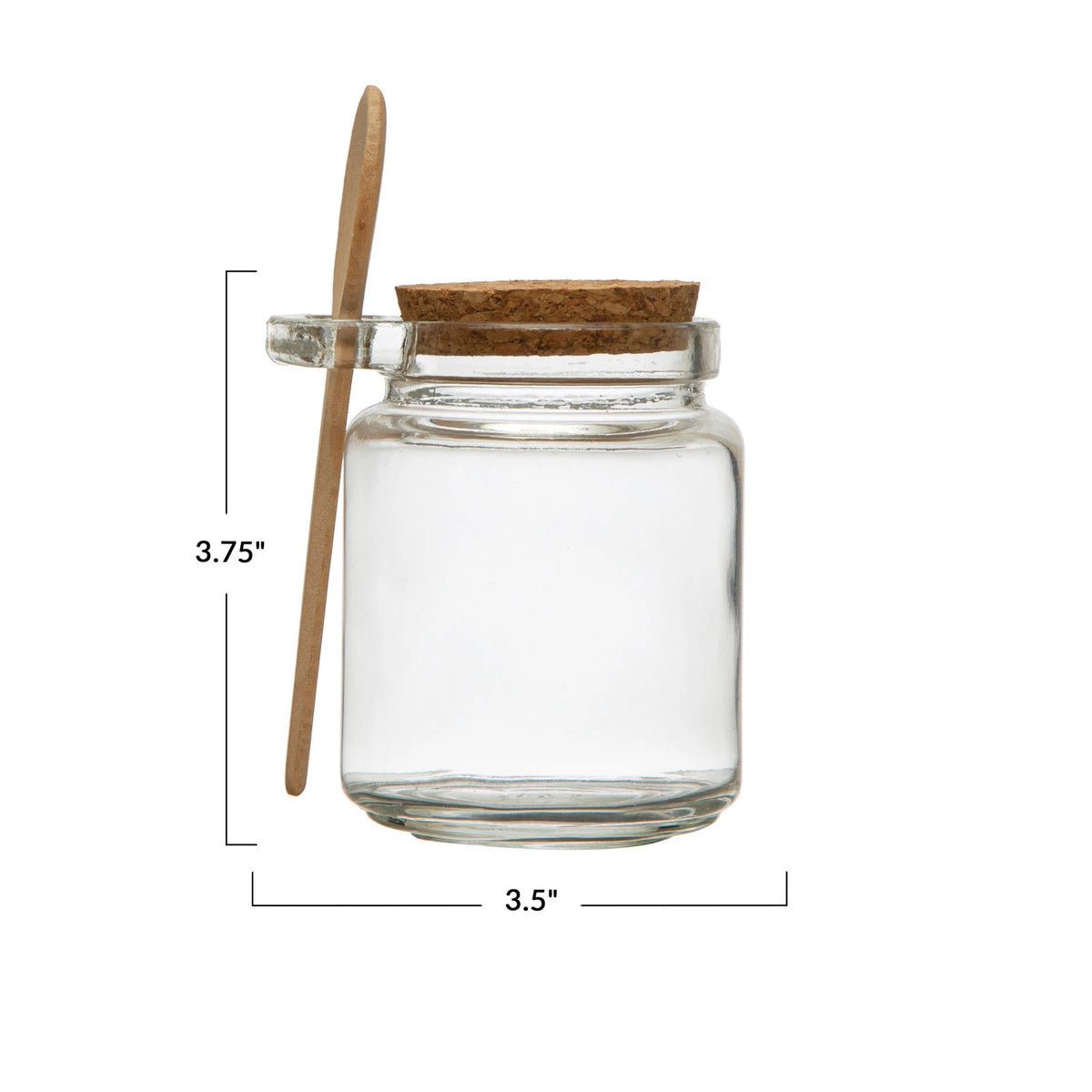 Glass Lidded Honey Pot With Wooden Spoon - Holistic Habitat 