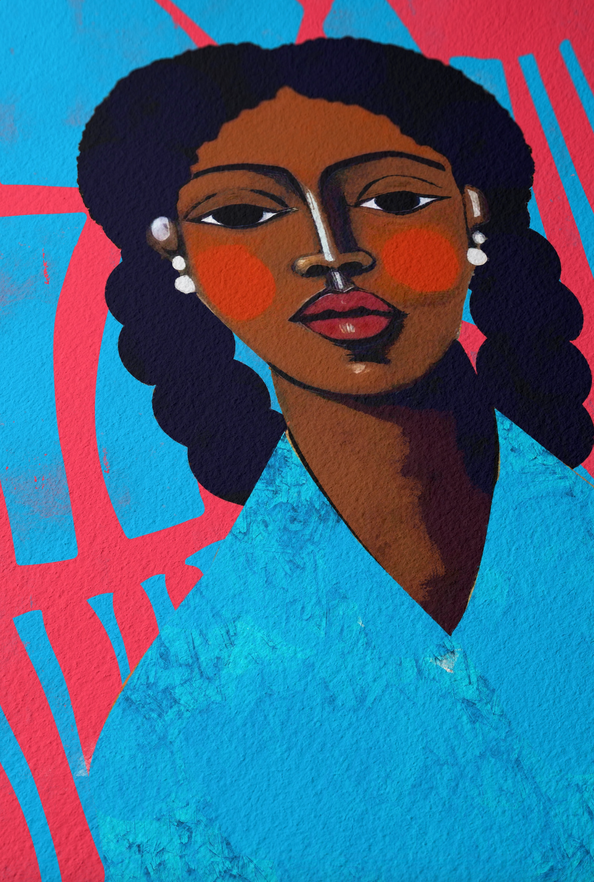 Moriah. Colorful Illustration | Afrocentric Portrait: 8x10 / None - Holistic Habitat