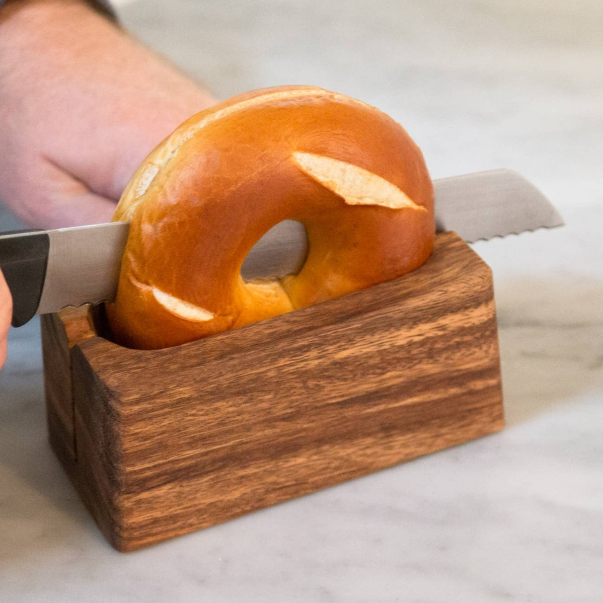 Bagel Miter, Acacia Wood - Holistic Habitat 