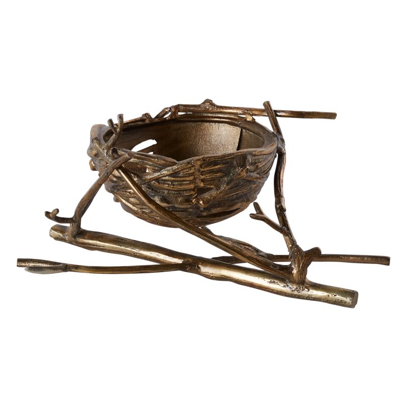 Gilded Cast Nest Bowl - Holistic Habitat 