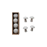 Grey Mushroom Candles - Set of 4 - Holistic Habitat 