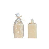 Ivory Embossed Vintage Bottle Shaped Candle - Holistic Habitat 