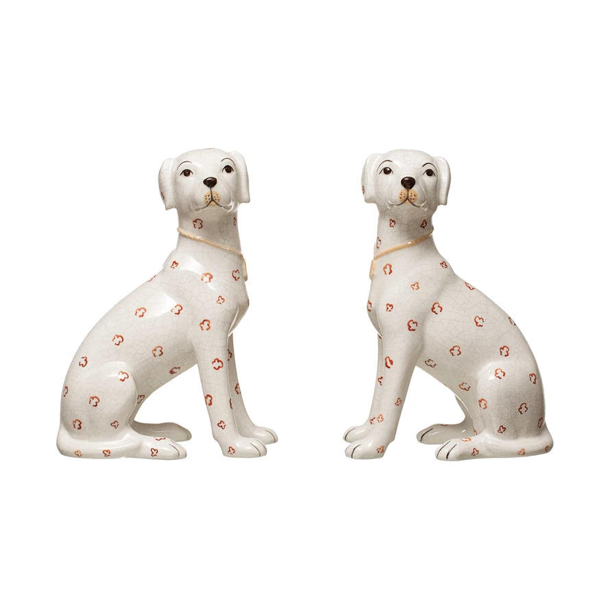 Remy and Rayna Hand Painted Ceramic Dogs - Set of 2 - Holistic Habitat 