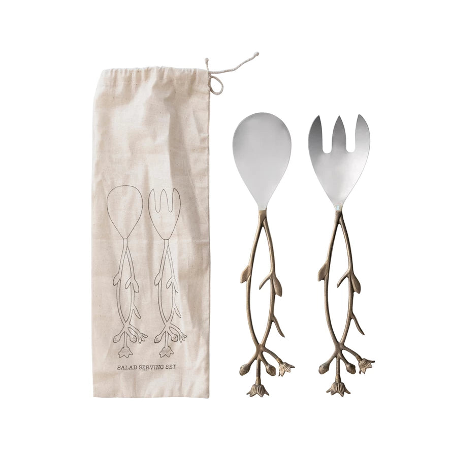 Forget-Me-Not Salad Servers - Set of 2 - Holistic Habitat 