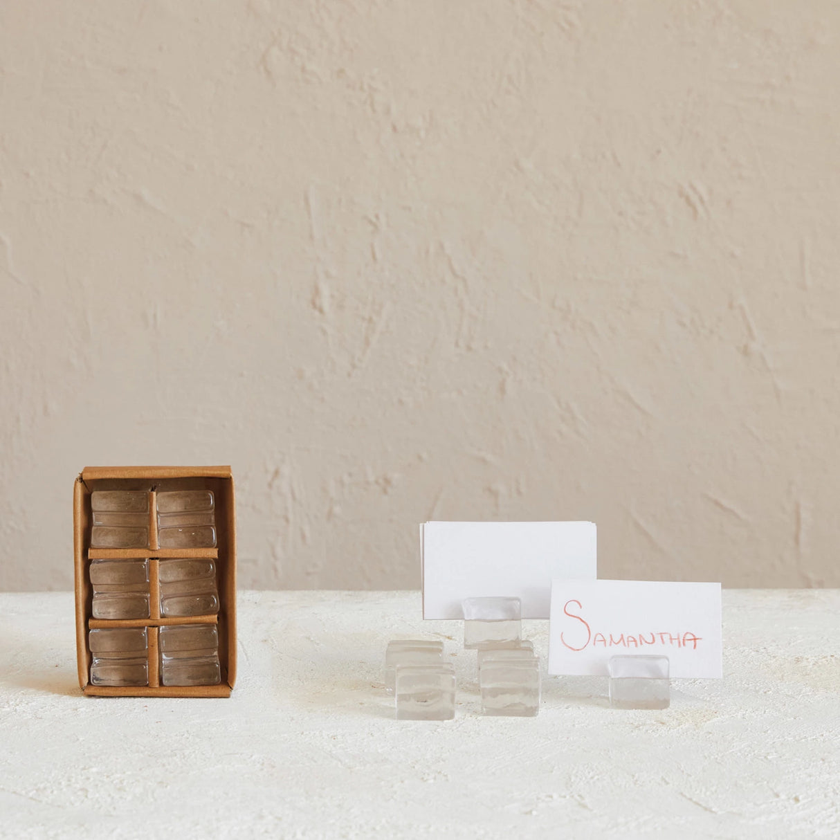 Glass Block Place Card Holders - Set of 6 - Holistic Habitat 