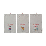 French Linen Animal Tea Towels - Set of 3 - Holistic Habitat 