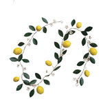 Lemon Tree Hand-Painted Metal Vintage Reproduction Toleware Garland