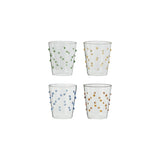 Confetti Hobnail Handmade Drinking Glasses - Set of 4