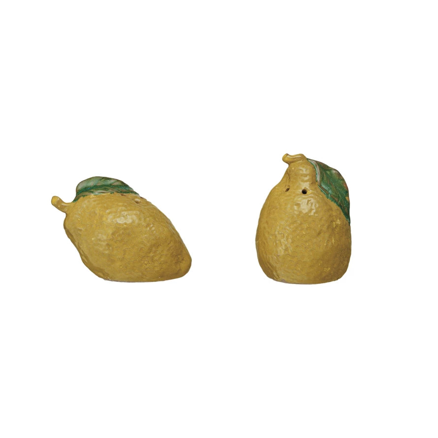 Lemon Hand-Painted Salt and Pepper Shakers