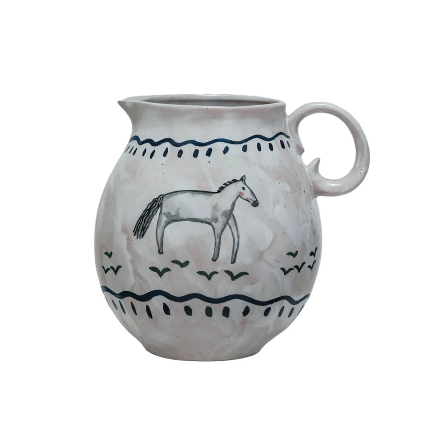 Madelyn in the Meadow Hand-Painted Horse Pitcher