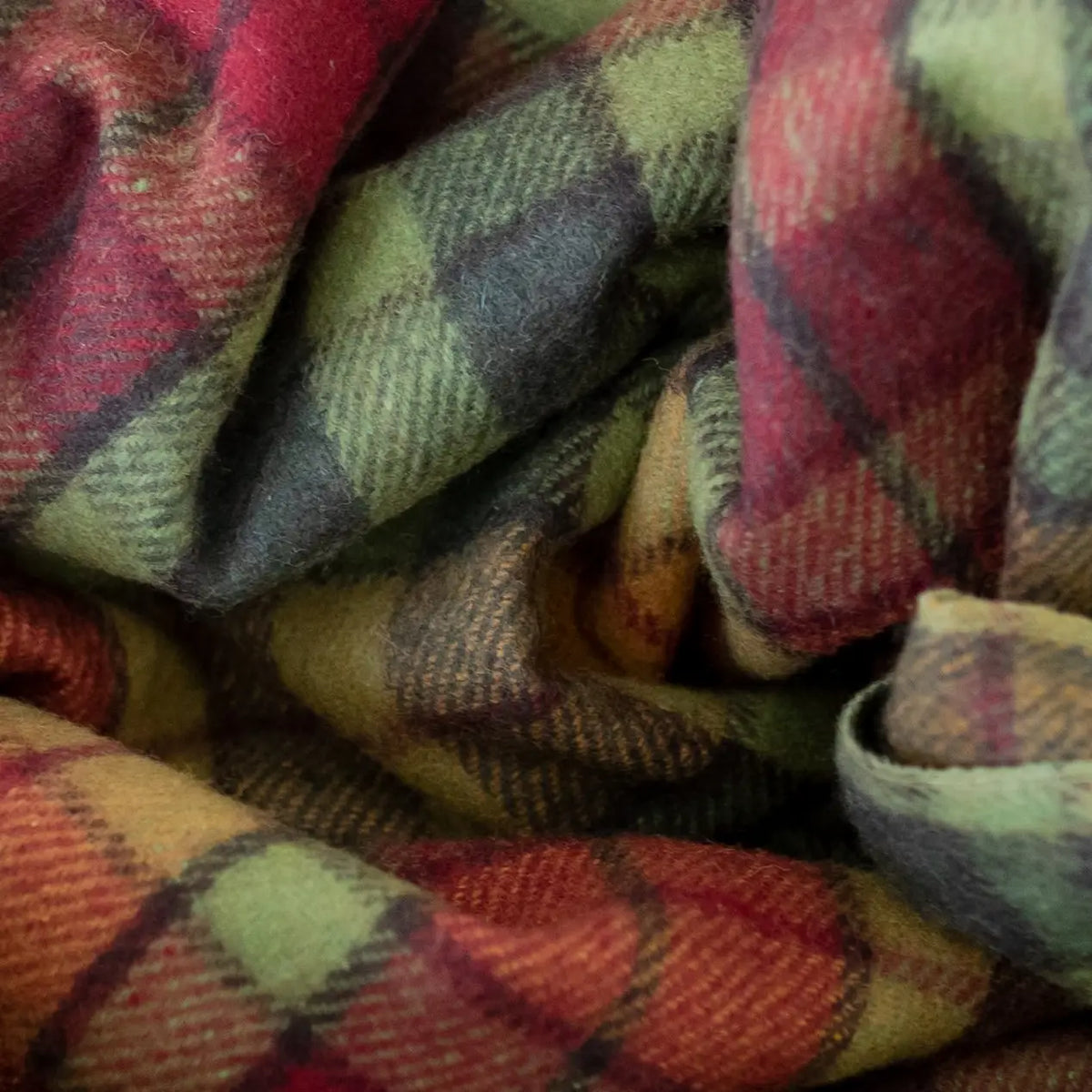 Recycled Wool Picnic Blanket &amp; Carrier | Buchanan Autumn Tartan - Holistic Habitat 