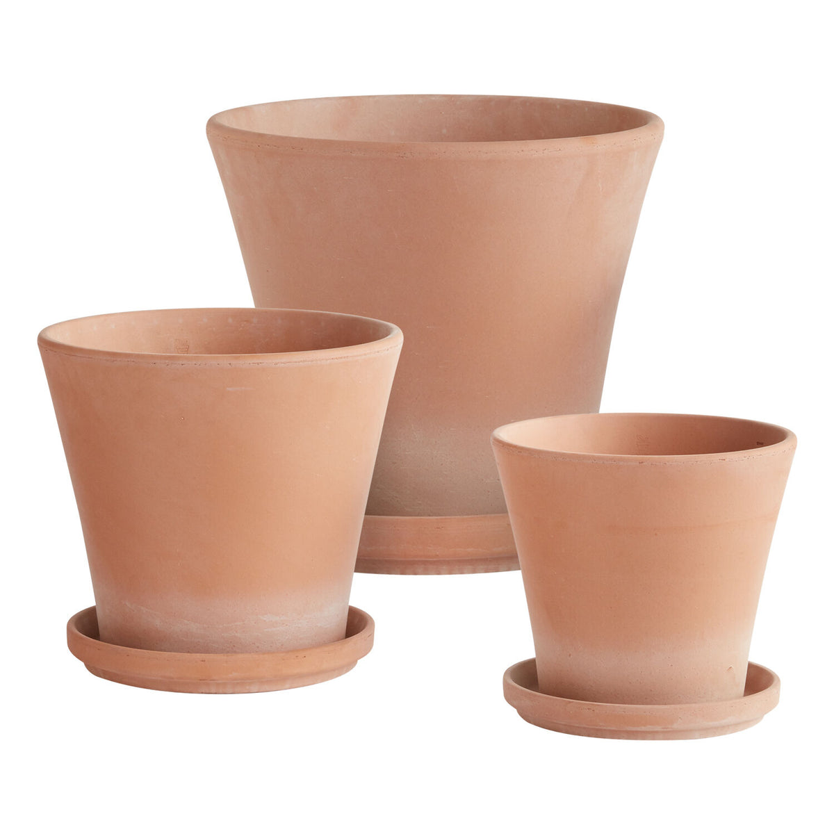 Everly Terracotta Pot With Saucer - Large - Holistic Habitat 